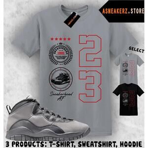 Tee Shirt Matching Aj 10 Shadow To Match Emblem T-Shirt